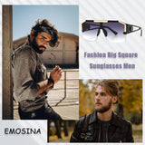 2021 men fashion sunglasses oversized square vintage brand design sun glasses trendy driving outdoor eyeware uv400 wholesale