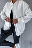 Casual Solid Pocket O Neck Outerwear