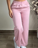 Crop Cami Top & Ruched Pocket Design Pants Set