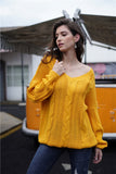 cable knit dropped shoulder sweater