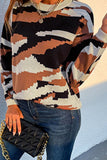 pixelated camouflage print sweater