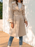 belted trench coat with pockets