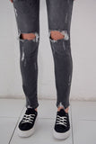 kancan mid rise distressed jeans with pockets