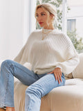 drop shoulder knitted sweater