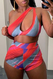 Sexy Print Hollowed Out Swimwears