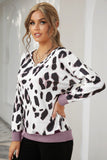 leopard print long sleeve sweatshirt