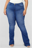 Fashion Casual Solid Plus Size Jeans