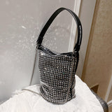Fashion Casual Rhinestone Chain Bucket Bag