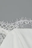 eyelash lace cutout sleeveless slit dress