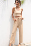 tank top wide pants and cover set
