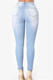 Fashion Casual Skinny Solid Jeans