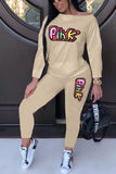 Casual Patchwork Embroidered O Neck Long Sleeve Two Pieces
