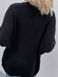 drop shoulder open front sweater