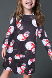 Fashion Casual Long Sleeve Basic Regular Sleeve Print Children's Dress