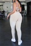 Fashion Sexy Solid Hollowed Out Backless Fold Halter Skinny Jumpsuits