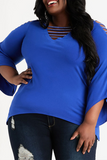 Sexy Solid Hot Drill V Neck Plus Size