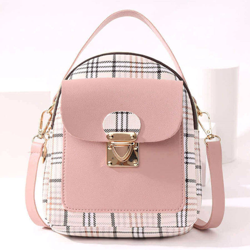 Fashion Casual Patchwork Zipper Backpack