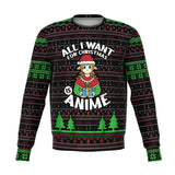 all i want for christmas is anime ugly sweatshirt