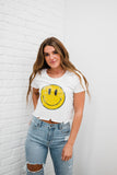 prince peter collection licensed smiley face distressed crop tee