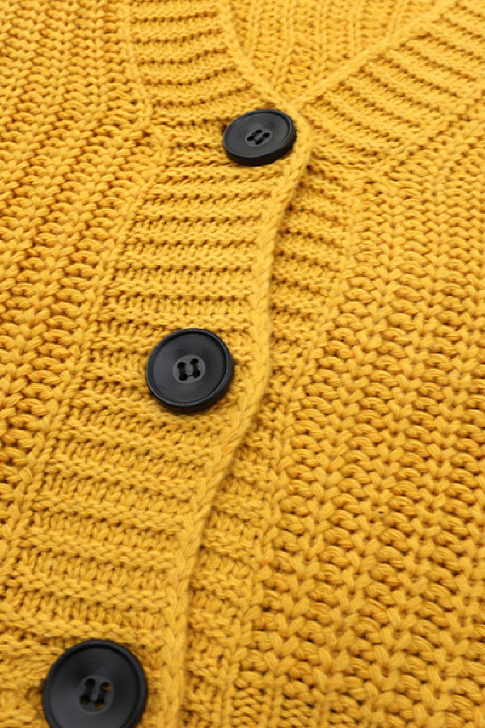 cable knit ribbed trim cardigan