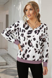 leopard print long sleeve sweatshirt