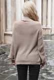 cable knit turtleneck chunky sweater