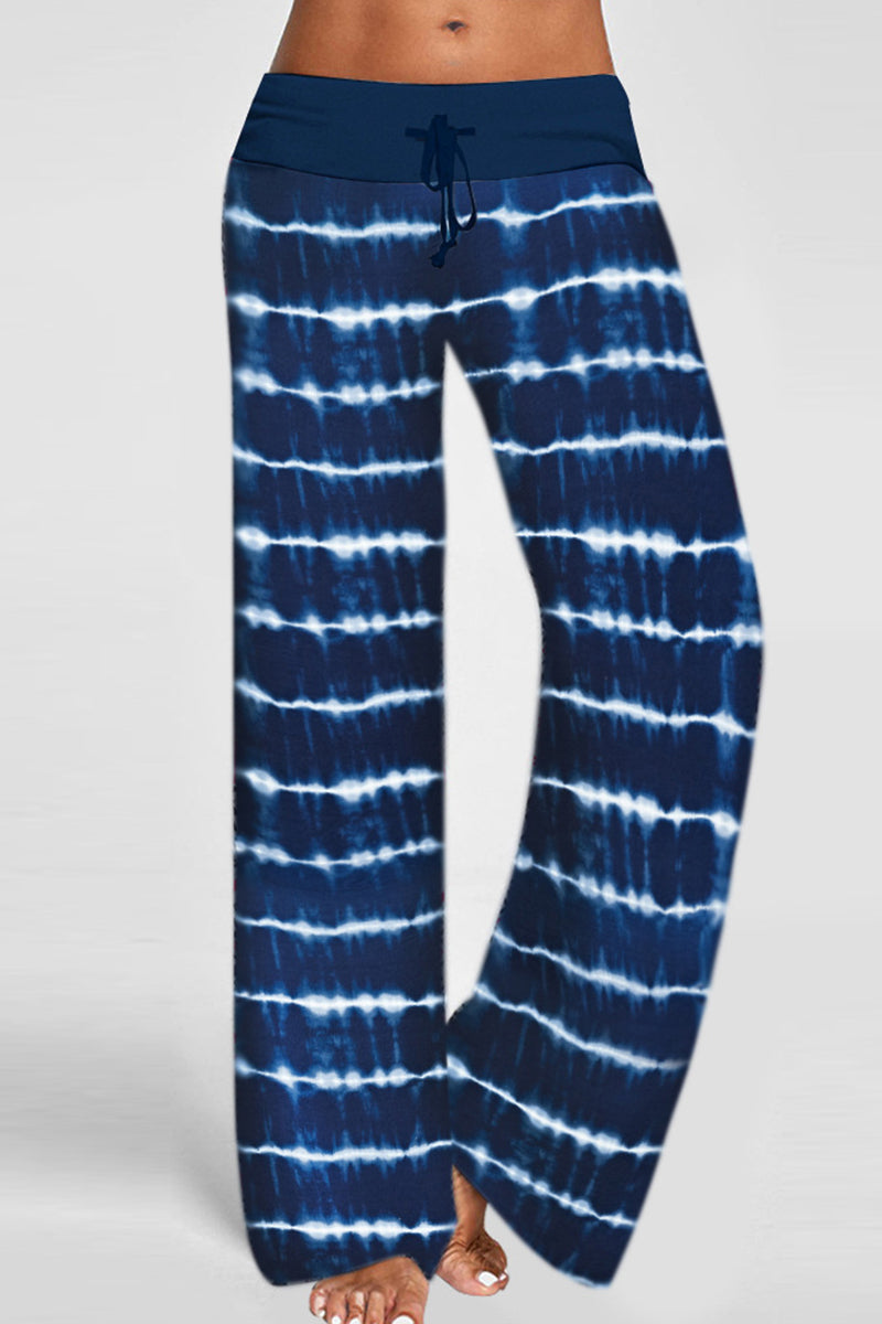 Fashion Casual Print Straight Trousers