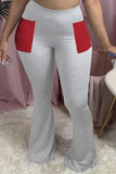 Fashion Casual Regular Patchwork Trousers