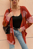 striped button up cardigan sweater with pockets
