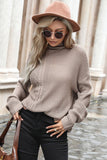cable knit turtleneck chunky sweater