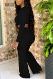 Fashion Casual Long Sleeve V Neck Regular Sleeve Short Solid Two Pieces