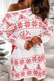 reindeer and snowflake print nightgown