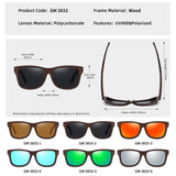 bamboo wooden polarized mirror coating lens sunglasses