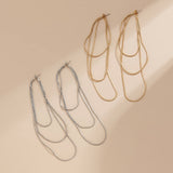 copper wire multilayer threaded earring
