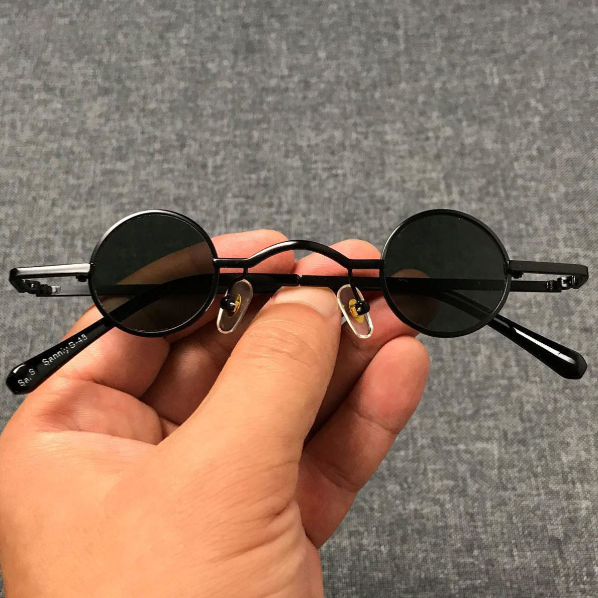 ultra small metal round sunglasses