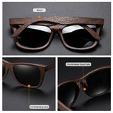 bamboo wooden polarized mirror coating lens sunglasses