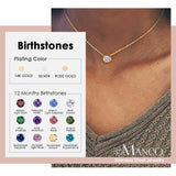 birthstone stainless steel necklace