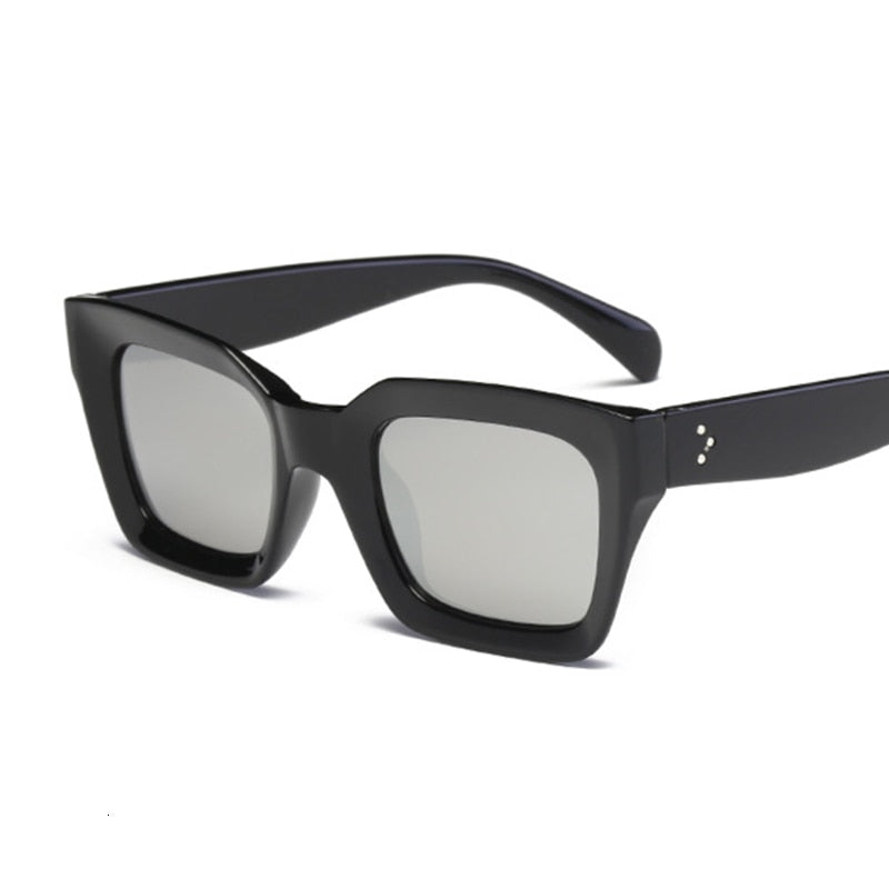 frame front acylic tinted cat eye sunglasses