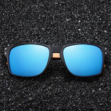 beech wood handmade polarized reinforced hinge square sunglasses