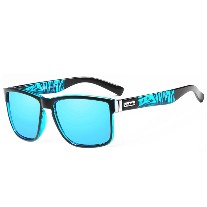 printed leg polarized outdoor square sunglasses