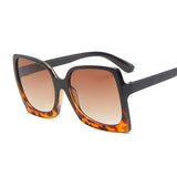 vintage gradient oversized square sunglasses