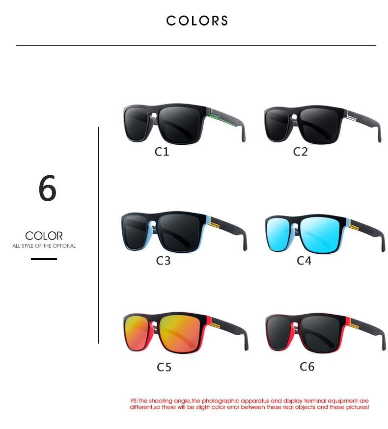 mirror polarized classic design square sunglasses