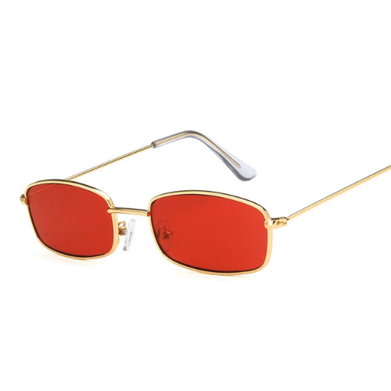 metal small rectangle sun glasses