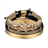 zircon crown braiding roman numeral bracelet bangles