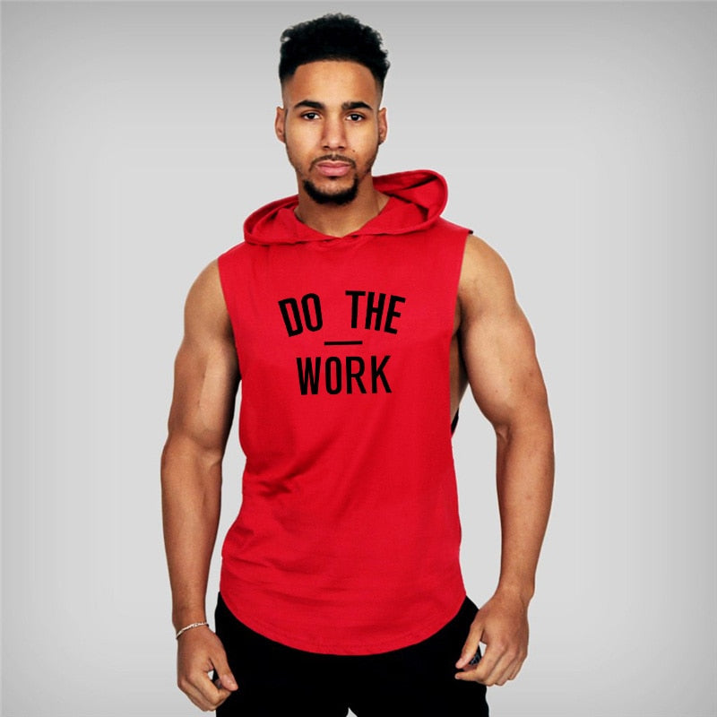 do the work hooded activewear tank top