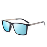 rectangle polarized mirror sunglasses