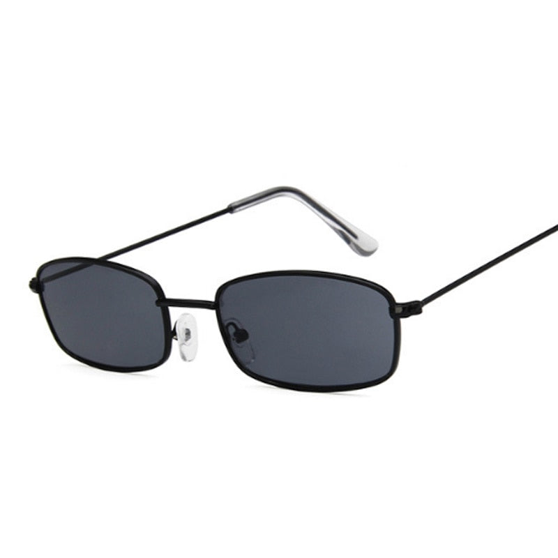 metal small rectangle sun glasses