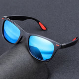 polarized mirror coated square sunglasses