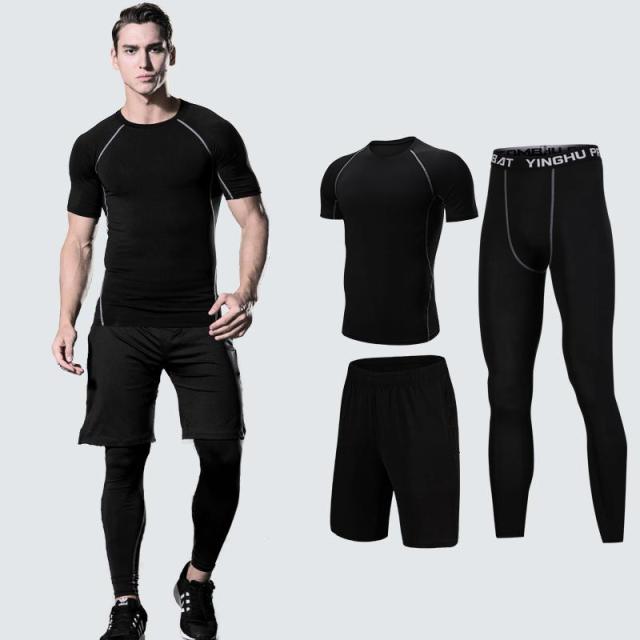 quick dry compression sportswear gym tights set