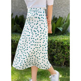 polka dot high waist skirt